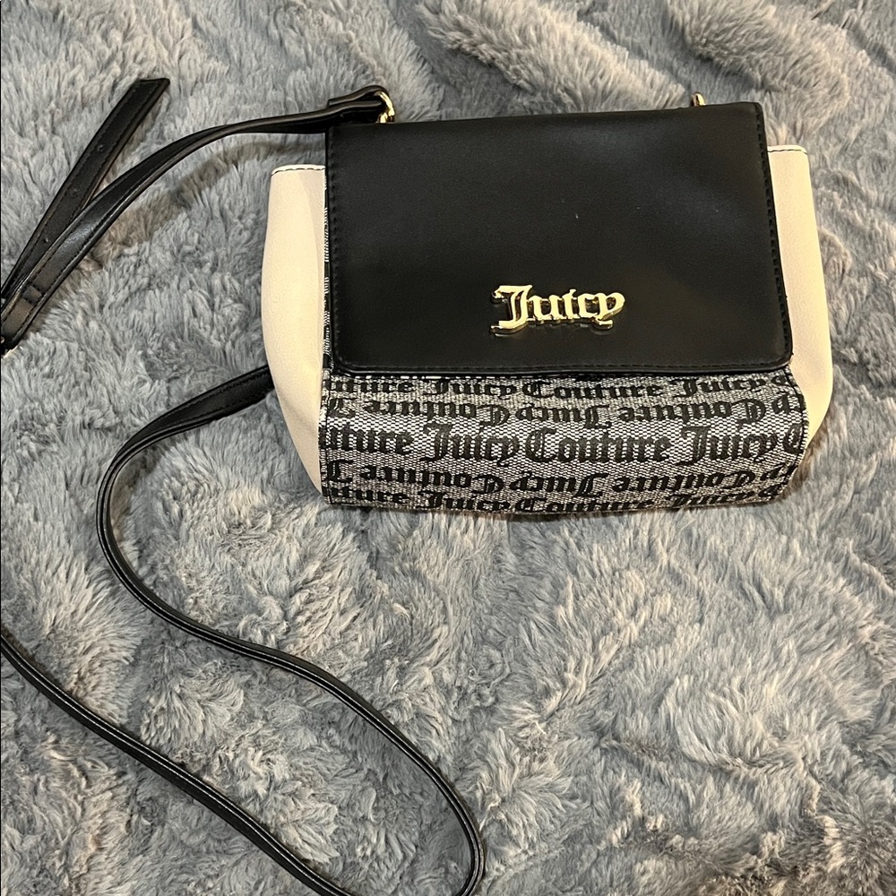 Juicy Couture Black and Cream Crossbody Bag